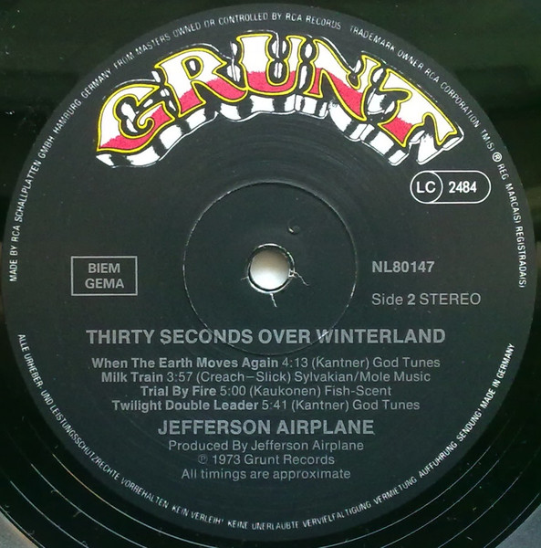 Jefferson Airplane - Thirty Seconds Over Winterland | Grunt (NL80147) - 4 Jefferson Airplane - Thirty Seconds Over Winterland | Grunt (NL80147) - 4
