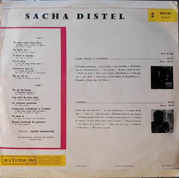Sacha Distel - Sacha Distel | RCA Victor (430.142 S) - 2