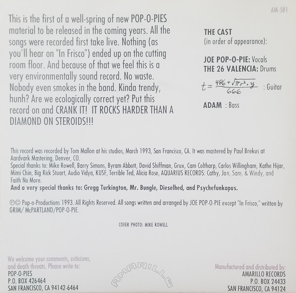 Pop-O-Pies - In Frisco / Squarehead | Amarillo Records (AM-581) - 2