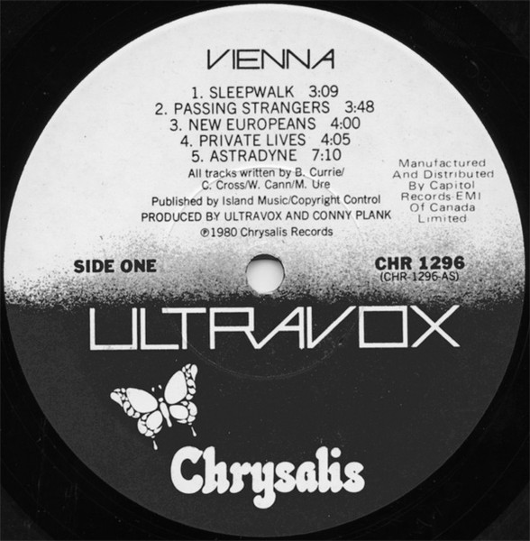 Ultravox - Vienna | Chrysalis (CHR 1296) - 3