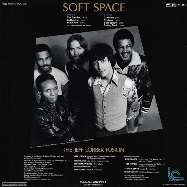The Jeff Lorber Fusion Guests Artists: Chick Corea & Joe Farrell - Soft Space | Inner City Records (511701) - 2 The Jeff Lorber Fusion Guests Artists: Chick Corea & Joe Farrell - Soft Space | Inner City Records (511701) - 2