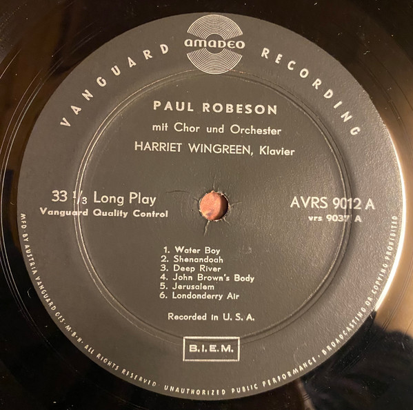Paul Robeson - Robeson | Amadeo (AVRS 9012) - 4