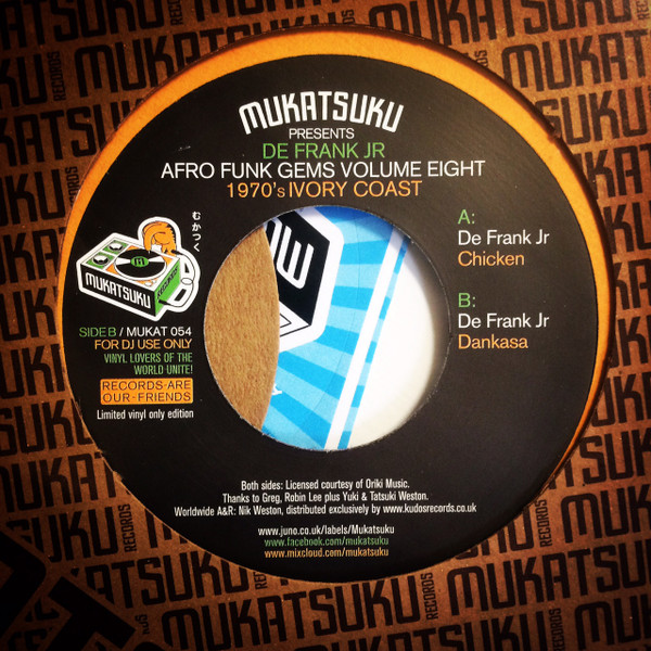 De Frank Kakrah - Afro Funk Gems Volume Eight (1970's Ivory Coast) | Mukatsuku Records (MUKAT 054)