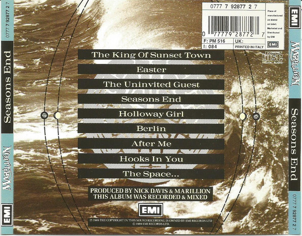 Marillion - Seasons End | EMI (0777 7 92877 2 7) - 2 Marillion - Seasons End | EMI (0777 7 92877 2 7) - 2