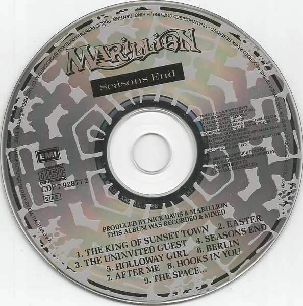 Marillion - Seasons End | EMI (0777 7 92877 2 7) - 3 Marillion - Seasons End | EMI (0777 7 92877 2 7) - 3