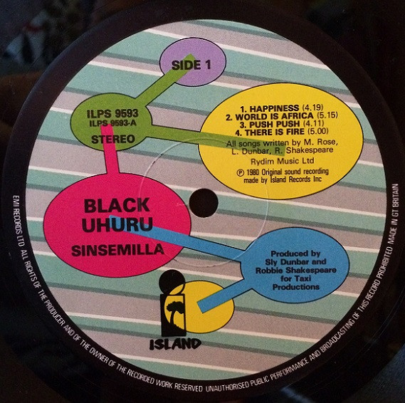 Black Uhuru - Sinsemilla | Island Records (ILPS 9593) - 3 Black Uhuru - Sinsemilla | Island Records (ILPS 9593) - 3