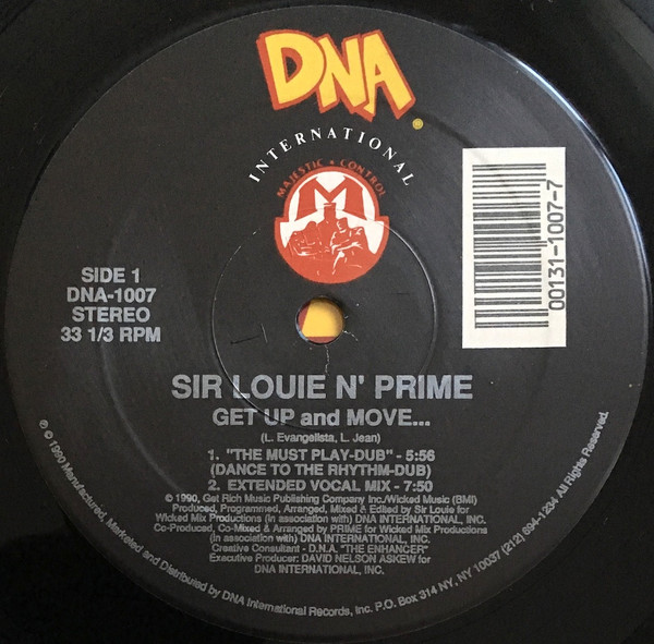 Sir Louie N'  Prime - Get Up And Move... | DNA International Records (DNA-1007) - 2