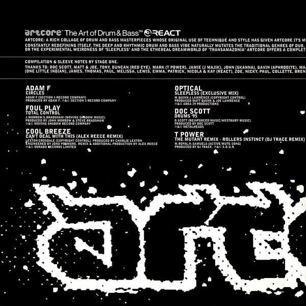 Various - Artcore 2 - The Art Of Drum & Bass™ | React (REACTCD75) - 4