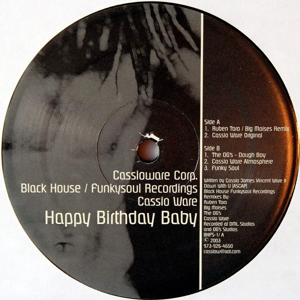 Cassio Ware - Happy Birthday Baby | Black House / Funkysoul Recordings (BHFS-1) - main