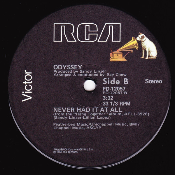 Odyssey - Hang Together | RCA Victor (PD-12057) - 2