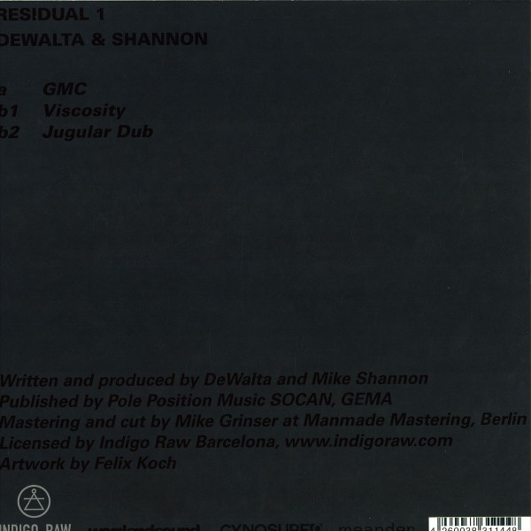 DeWalta & Mike Shannon - Residual 1 | Indigo Raw (IR001LPP1) - 2