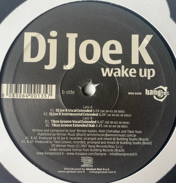 DJ Joe K. - Wake Up | Bang Record (BNG 03/08) - main