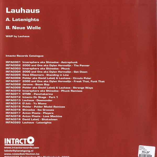 Lauhaus - Latenights | Intacto Records (INTAC020) - 2