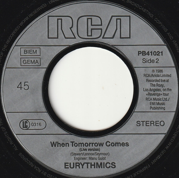 Eurythmics - The Miracle Of Love | RCA (PB41021) - 4 Eurythmics - The Miracle Of Love | RCA (PB41021) - 4