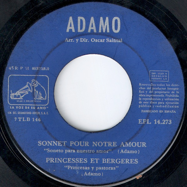 Adamo - Une Meche De Cheveux | La Voz De Su Amo (EPL 14.273) - 4 Adamo - Une Meche De Cheveux | La Voz De Su Amo (EPL 14.273) - 4