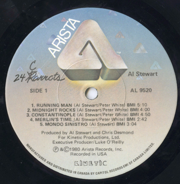 Al Stewart - 24 Carrots [Vinyl] | Arista (AL 9520) - 4