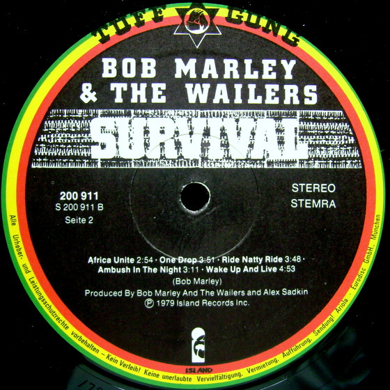 Bob Marley & The Wailers - Survival | Tuff Gong (200 911) - 4 Bob Marley & The Wailers - Survival | Tuff Gong (200 911) - 4