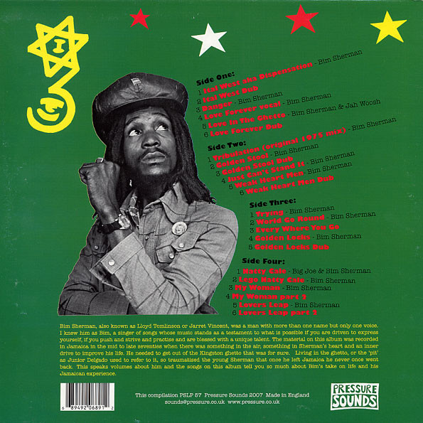 Bim Sherman - Tribulation (Down In Jamdown 1974 To 1979) LP | Pressure Sounds (PSLP 57) - 2