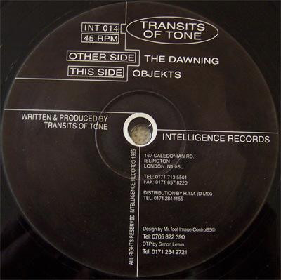 Transits Of Tone - The Dawning / Objekts | Intelligence Records (INT 014) - main