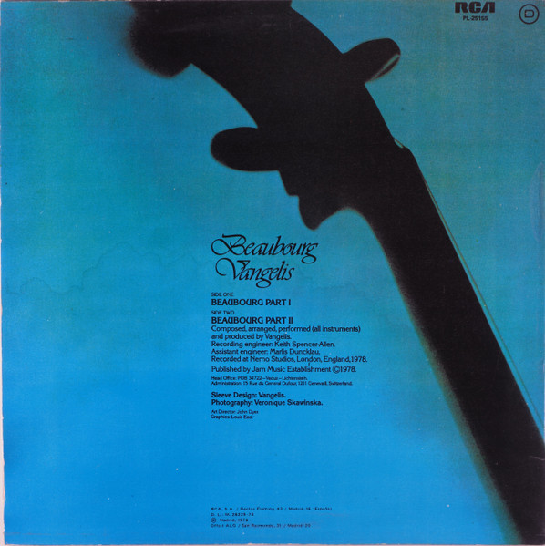 Vangelis - Beaubourg - Vinilo | RCA Victor (PL-25155) - 2