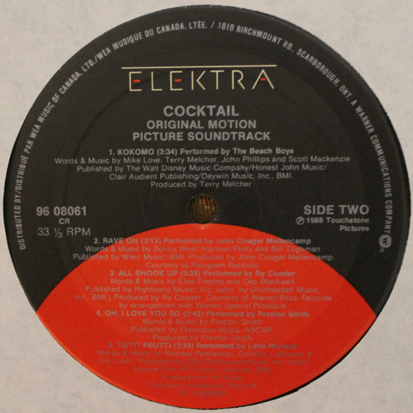 Various - Cocktail - Original Motion Picture Soundtrack | Elektra (96 08061) - 4 Various - Cocktail - Original Motion Picture Soundtrack | Elektra (96 08061) - 4