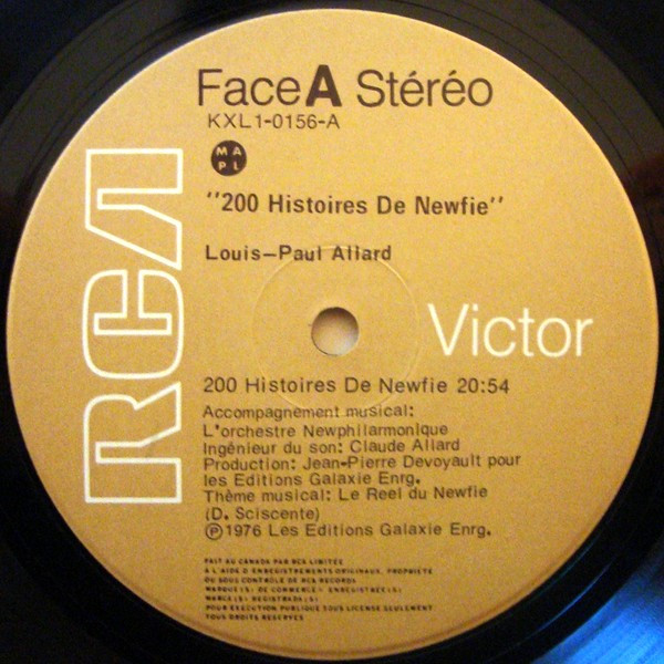 Louis-Paul Allard - 200 Histoires De Newfie [Vinyl] | RCA (KXL1-0156) - 3