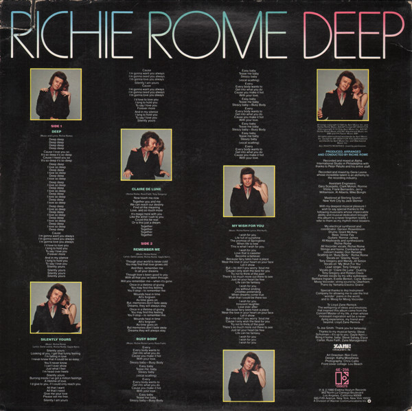 Richie Rome - Deep | Elektra (6E-256) - 2 Richie Rome - Deep | Elektra (6E-256) - 2
