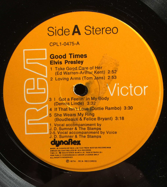 Elvis Presley - Good Times | RCA Victor (CPL1-0475) - 3 Elvis Presley - Good Times | RCA Victor (CPL1-0475) - 3