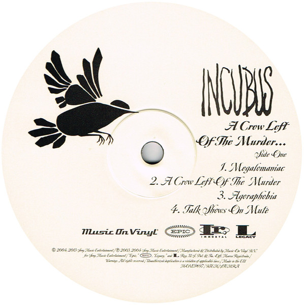 Incubus - A Crow Left Of The Murder... | Epic (MOVLP697) - 4 Incubus - A Crow Left Of The Murder... | Epic (MOVLP697) - 4