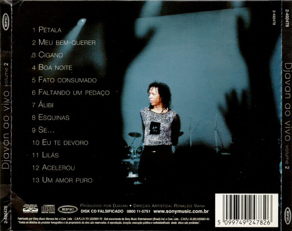 Djavan - Ao Vivo Volume 2 | Epic (2-492478) - 2
