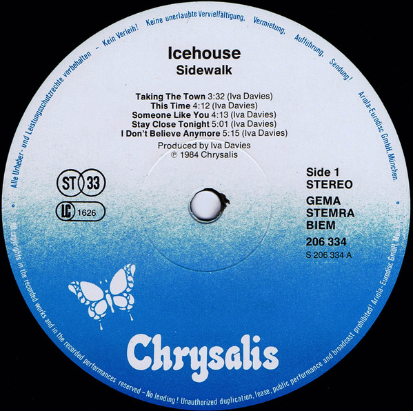 Icehouse - Sidewalk | Chrysalis (206 334) - main Icehouse - Sidewalk | Chrysalis (206 334) - main