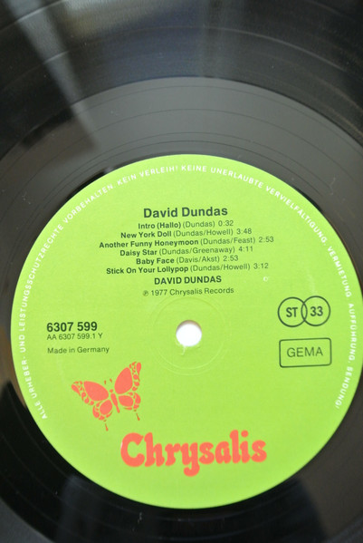 David Dundas - David Dundas | Chrysalis (6307 599) - 3