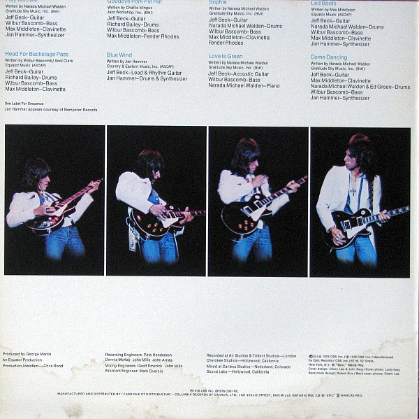 Jeff Beck - Wired | Epic (PE 33849) - 2