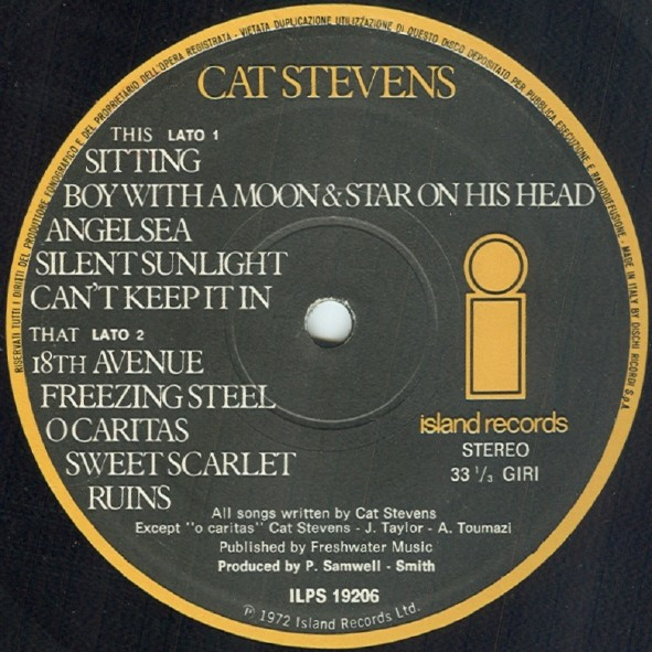 Cat Stevens - Catch Bull At Four | Island Records (ILPS 19206) - 4 Cat Stevens - Catch Bull At Four | Island Records (ILPS 19206) - 4