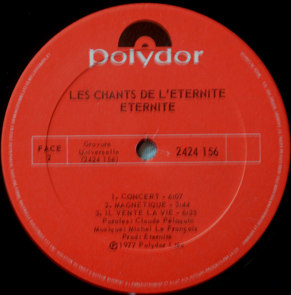 Eternité - Les Chants De L'Éternité | Polydor (2424 156) - 4