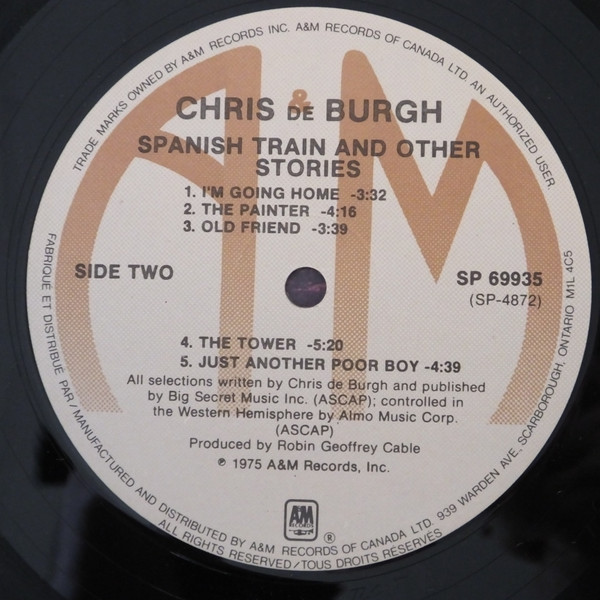 Chris de Burgh - Spanish Train And Other Stories [Vinyl] | A&M Records (SP 69935) - 4