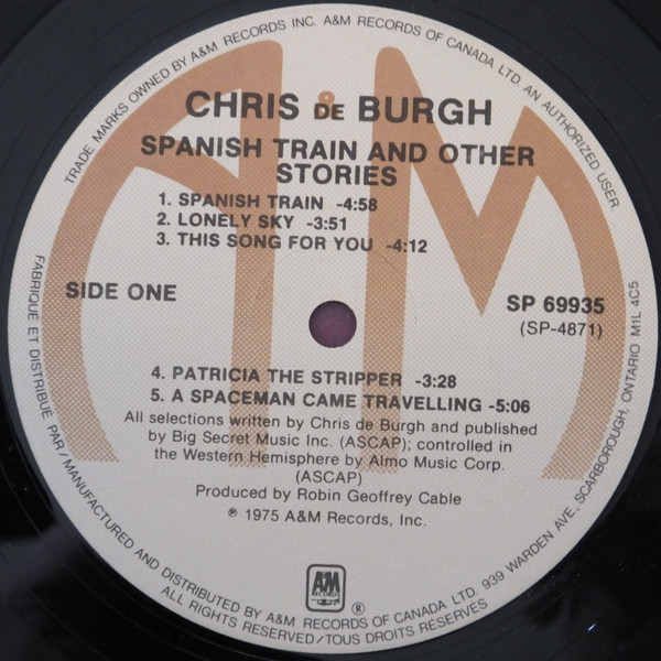 Chris de Burgh - Spanish Train And Other Stories [Vinyl] | A&M Records (SP 69935) - 3