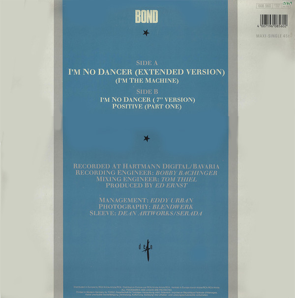 Bond - I'm No Dancer | Dean Records (608 560-213) - 2
