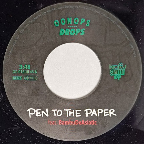 Krafty Kuts & DJ Robert Smith - Pen To The Paper | Oonops Drops (OD 012III 45)