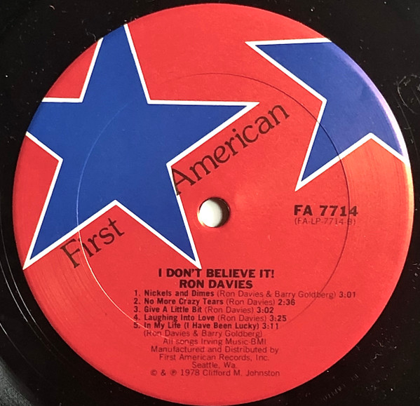 Ron Davies - I Don't Believe It | First American (FA-7714) - 4 Ron Davies - I Don't Believe It | First American (FA-7714) - 4