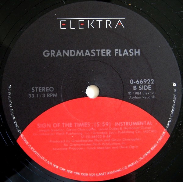 Grandmaster Flash - Sign Of The Times | Elektra (0-66922) - 2
