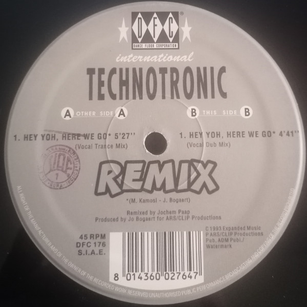 Technotronic Featuring Ya Kid K - Hey Yoh, Here We Go (Remix) | DFC (DFC 176) - 2 Technotronic Featuring Ya Kid K - Hey Yoh, Here We Go (Remix) | DFC (DFC 176) - 2