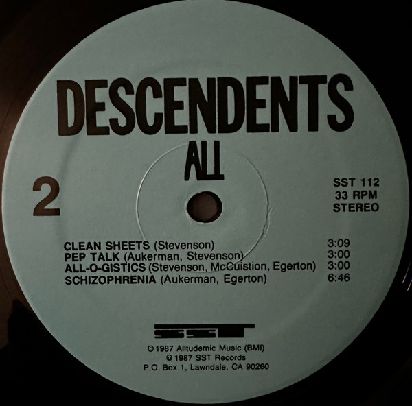Descendents - All [Vinyl] | SST Records (SST 112) - 4