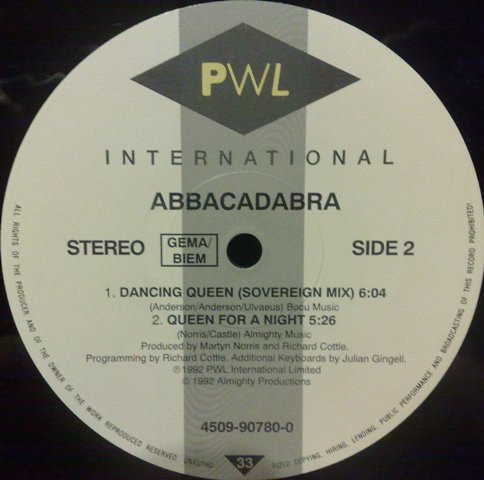 Abbacadabra - Dancing Queen | PWL International (4509-90780-0) - 4 Abbacadabra - Dancing Queen | PWL International (4509-90780-0) - 4