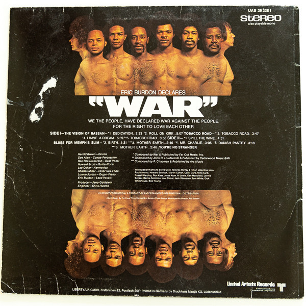 Eric Burdon & War - Eric Burdon Declares "War" | United Artists Records (UAS 29 238 I) - 2 Eric Burdon & War - Eric Burdon Declares "War" | United Artists Records (UAS 29 238 I) - 2