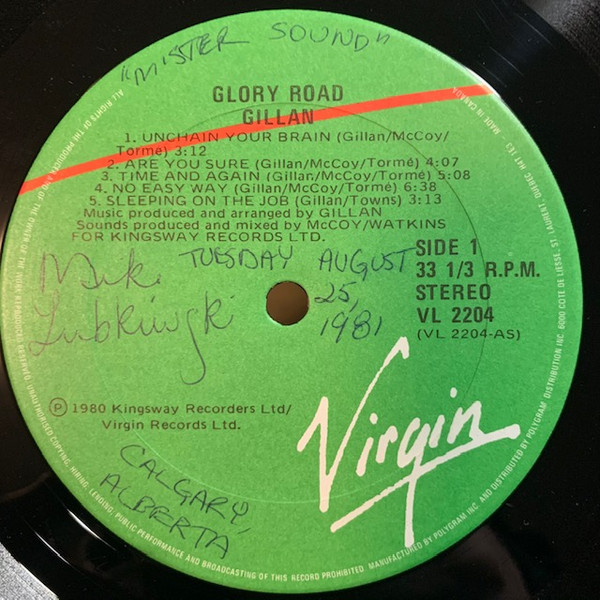 Gillan - Glory Road | Virgin (VL 2204) - 3