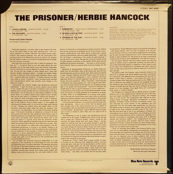 Herbie Hancock - The Prisoner | Blue Note (BST 84321) - 2 Herbie Hancock - The Prisoner | Blue Note (BST 84321) - 2