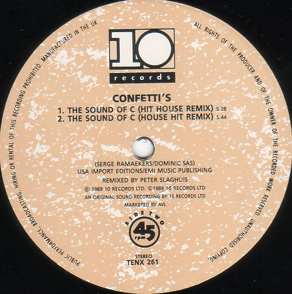 Confetti's - The Sound Of C | 10 Records (TENX 261) - 4