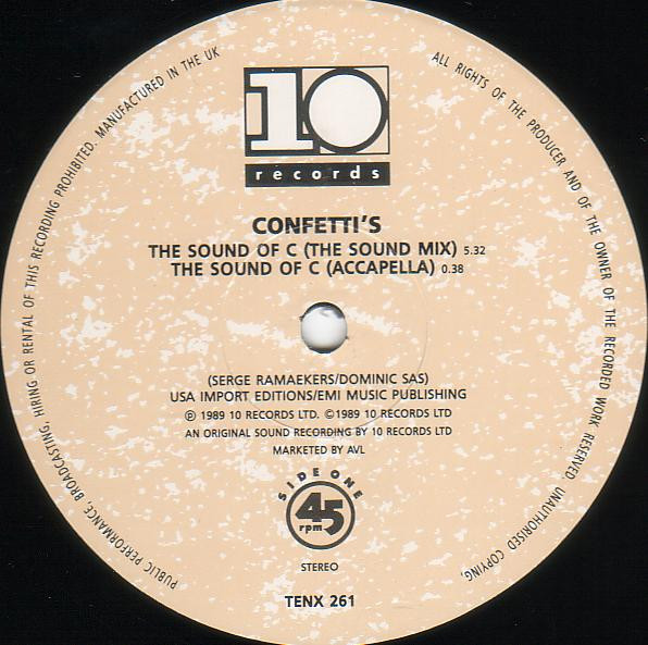 Confetti's - The Sound Of C | 10 Records (TENX 261) - 3