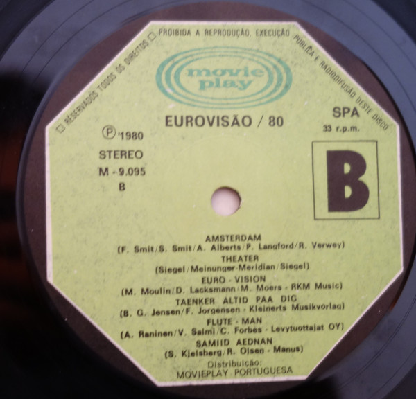 Various - 1980 Eurovision Festival | Movieplay (M-6095) - 2